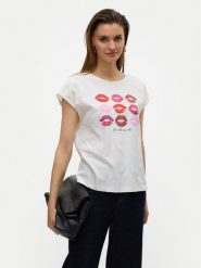 Vero Moda T-Shirt Cysma 10328272 Biały Regular Fit. Białe t-shirty Vero Moda, xs, bez wzorów, z bawełny, bez kołnierzyka, bez ramiączek. Za 59.99 zł.