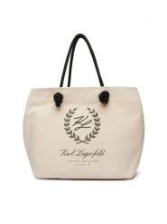 KARL LAGERFELD Torebka B1W46065 Beżowy. Brązowe torebki klasyczne KARL LAGERFELD, bez wzorów, z materiału, bez dodatków. Za 529.99 zł.