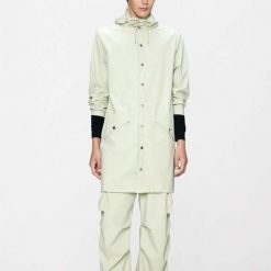 Kurtka RAINS LONG JACKET W3 Zielony. Zielone kurtki Rains, xs, bez wzorów, z syntetyku, bez kaptura. Za 233.99 zł.