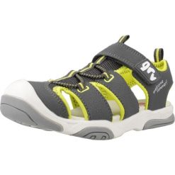 Sandały GARVALIN 242860G Szary. Szare sandały GARVALIN, bez wzorów, z syntetyku, bez obcasa, bez zapięcia. Za 119.99 zł.