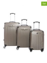 Geographical Norway 3-częściowy zestaw "Softless" w kolorze beżowym rozmiar: onesize. Brązowe walizki Geographical Norway. Za 347.99 zł.