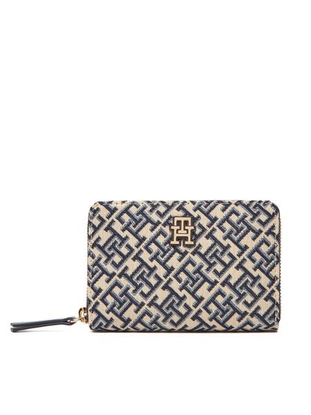 Tommy Hilfiger Portfel Th Jacquard Med Za AW0AW17479 Granatowy. Niebieskie portfele Tommy Hilfiger, bez wzorów, ze skóry. Za 249.99 zł.