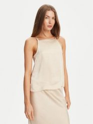 Marella Top Sfinge 2513161035 Écru Regular Fit. Topy Marella, bez wzorów, z acetatu, bez kołnierzyka, bez ramiączek. Za 399.99 zł.