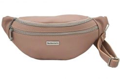 Saszetka skórzana nerka BARBERINI'S 985-18 pudrowa. Czerwone nerki i saszetki Barberinis, bez wzorów, ze skóry, eleganckie, bez dodatków. Za 169.99 zł.