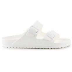 Klapki Birkenstock Arizona Eva 0129441 białe. Białe klapki bez wzorów, z syntetyku, casualowe, bez obcasa, bez zapięcia. Za 392.55 zł.