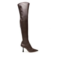Muszkieterki MICHAEL Michael Kors. Brązowe kozaki MICHAEL Michael Kors, bez wzorów, bez obcasa, na szpilce, bez zapięcia. Za 2,129.00 zł.