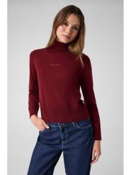 Guess Jeans Golf 184166 Czerwony Classic Fit. Czerwone swetry Guess Jeans, xl, z aplikacjami, z jeansu, bez ramiączek. Za 349.00 zł.
