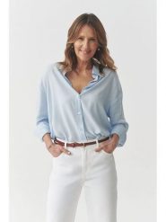 TATUUM Bluzka w kolorze błękitnym rozmiar: 44. Niebieskie bluzki Tatuum, bez wzorów, z wiskozy, bez kołnierzyka, bez ramiączek. Za 109.45 zł.