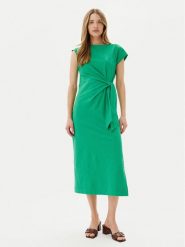 Tommy Hilfiger Sukienka codzienna WW0WW45159 Zielony Regular Fit. Zielone sukienki Tommy Hilfiger, na co dzień, l, bez wzorów, z bawełny, bez kołnierzyka, bez ramiączek, proste. Za 459.99 zł.