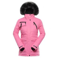 Kurtka damska zimowa wodoodporna Alpine Pro Werda. Czerwone kurtki Alpine Pro, na zimę, m, bez wzorów, z materiału, eleganckie, z kapturem. Za 419.00 zł.