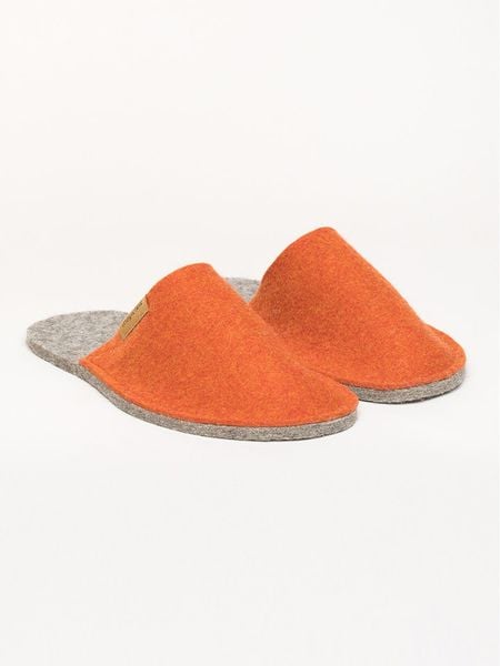 Kitz-pichler Filcowe kapcie "Magicfelt Magic Travel" w kolorze pomarańczowo-szarym rozmiar: 46/47. Pomarańczowe kapcie kitz-pichler, bez wzorów, z materiału. Za 121.99 zł.