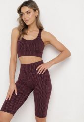 Ciemnoróżowe Szorty Kolarki z Efektem Push-Up Briala. Czerwone szorty sportowe Born2be, bez wzorów. Za 49.99 zł.