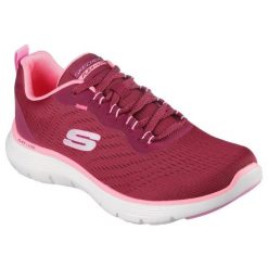 Buty Skechers Flex Appeal 5.0 150201-BURG czerwone. Czerwone buty treningowe bez wzorów, bez zapięcia, na fitness i siłownię. Za 462.92 zł.