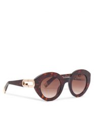 Furla Okulary przeciwsłoneczne WD00157 A.0116 Brązowy. Brązowe okulary przeciwsłoneczne Furla, bez wzorów, z tworzywa sztucznego, plastikowe. Za 1,059.00 zł.