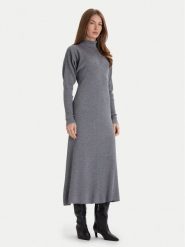 BOSS Sukienka dzianinowa Forbini 50548520 Szary Regular Fit. Szare sukienki Boss, m, bez wzorów, z dzianiny, bez kołnierzyka, bez ramiączek. Za 1,679.00 zł.