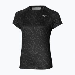 Koszulka do biegania damska Mizuno Graphic Trail Tee. Czarne t-shirty sportowe Mizuno, l, bez wzorów, z materiału, bez ramiączek, do biegania. Za 189.99 zł.