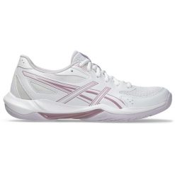 Buty siatkarskie damskie Asics Gel-Flare 12. Białe buty treningowe ASICS, bez wzorów, z materiału, bez zapięcia, na fitness i siłownię. Za 522.00 zł.