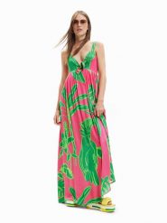 Desigual Sukienka letnia 23SWVW60 Kolorowy Regular Fit. Sukienki Desigual, s, bez wzorów, z wiskozy, bez kołnierzyka, bez ramiączek. Za 349.99 zł.