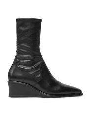 Vagabond Shoemakers Botki Aino 5829-202-20 Czarny. Czarne botki Vagabond Shoemakers, bez wzorów, ze skóry, bez obcasa, na koturnie, bez zapięcia. Za 619.99 zł.