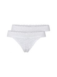 Snocks Stringi w 2-paku Kobiety biały, L. Białe stringi Snocks, bez wzorów, z koronki. Za 99.95 zł.
