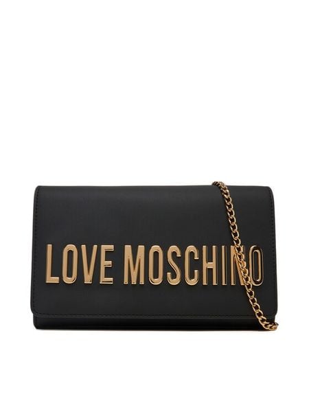LOVE MOSCHINO Torebka JC4103PP0NKD0000 Czarny. Czarne kopertówki Love Moschino, bez wzorów, ze skóry, wizytowe, bez dodatków. Za 499.99 zł.