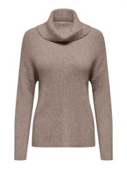 ONLY Golf w kolorze szarobrązowym rozmiar: XS. Brązowe swetry ONLY, xs, bez wzorów, ze splotem, bez ramiączek. Za 100.52 zł.