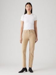 Levi´s Dżinsy - Slim fit - w kolorze beżowym rozmiar: W27/L32. Brązowe jeansy l, z aplikacjami, klasyczne, z podwyższonym stanem. Za 198.56 zł.