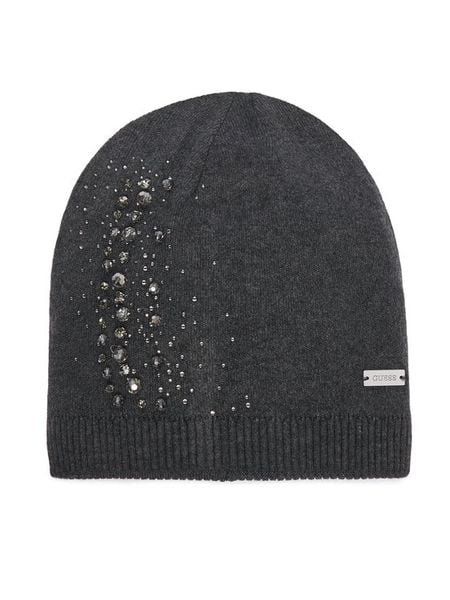 Guess Czapka AW5634 POL01 Szary. Szare czapki zimowe Guess, z aplikacjami. Za 154.99 zł.