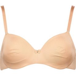 Biustonosz "Perfect Day" w kolorze cielistym. Brązowe biustonosze Triumph & Sloggi, bez wzorów. W wyprzedaży za 74.95 zł.