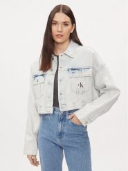 Calvin Klein Jeans Kurtka jeansowa J20J222874 Niebieski Oversize. Niebieskie kurtki Calvin Klein Jeans, xl, bez wzorów, z bawełny, bez kaptura. Za 399.99 zł.