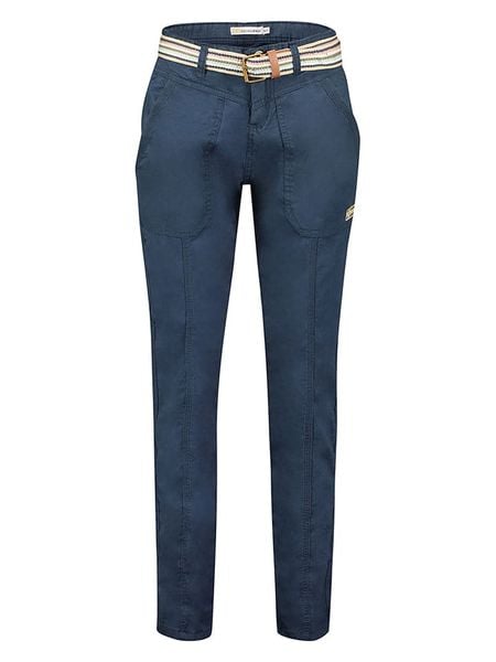 Geographical Norway Spodnie "Prioria" w kolorze granatowym rozmiar: XL. Niebieskie spodnie materiałowe Geographical Norway, bez wzorów, z bawełny. Za 115.45 zł.