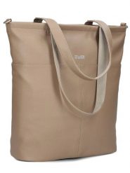 Zwei Torebka "M145" w kolorze jasnobrązowym - 35 x 37 x 15 cm rozmiar: onesize. Brązowe shopper bag Zwei, bez wzorów, z materiału, na ramię, bez dodatków. Za 191.88 zł.