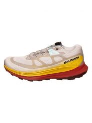 SALOMON Buty "Ultra Glide 2" w kolorze beżowo-żółto-czerwonym do biegania rozmiar: 41 1/3. Brązowe buty do biegania Salomon, bez wzorów, bez zapięcia, do biegania. Za 345.02 zł.