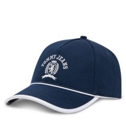 Czapka z daszkiem Tommy Hilfiger. Niebieskie czapki z daszkiem Tommy Hilfiger, bez wzorów. Za 109.99 zł.