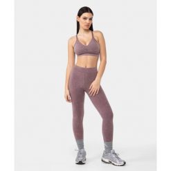 Legginsy Carpatree Marble Story bezszwowe różowe. Czerwone legginsy Carpatree, bez wzorów, z materiału, sportowe. W wyprzedaży za 149.99 zł.