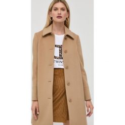 MAX&Co. płaszcz wełniany kolor beżowy przejściowy. Brązowe płaszcze MAX&Co., bez wzorów, z materiału, bez kaptura. Za 1,579.90 zł.