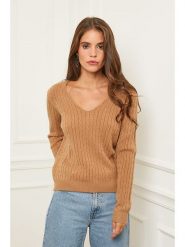 L'armoire de Suzette Sweter w kolorze karmelowym rozmiar: 38/40. Brązowe swetry L'armoire de Suzette, l, bez wzorów, z kaszmiru, klasyczne, bez ramiączek. Za 140.53 zł.