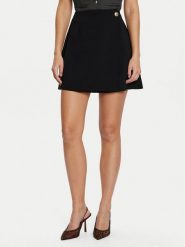 Guess Spódnica mini W5RD68 WGLO2 Czarny Regular Fit. Czarne spódnice Guess, xxl, z aplikacjami, z syntetyku, mini. Za 349.99 zł.