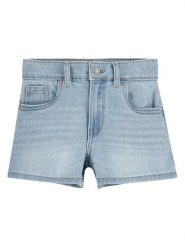 Levi's Kids Szorty dżinsowe w kolorze błękitnym rozmiar: 158. Niebieskie szorty Levi's Kids, z aplikacjami, ze skóry, klasyczne. Za 105.88 zł.