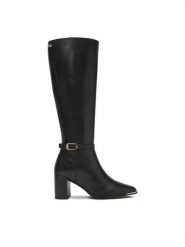 MEXX Kozaki EO-WI44-TUGA-03 Czarny. Czarne kozaki Mexx, bez wzorów, ze skóry, bez obcasa, na słupku, bez zapięcia. Za 699.99 zł.