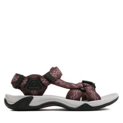 Sandały CMP. Czerwone sandały CMP, bez wzorów, sportowe, bez obcasa, bez zapięcia. Za 179.99 zł.