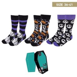 Skarpetki Cerda Disney Nightmare Before Christmas (x3). Brązowe skarpetki CERDA, bez wzorów, z bawełny. Za 150.50 zł.