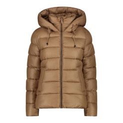 Kurtka puchowa z kapturem z efektem 3D dla kobiet CMP. Brązowe kurtki CMP, bez wzorów, z puchu, z kapturem. W wyprzedaży za 754.50 zł.