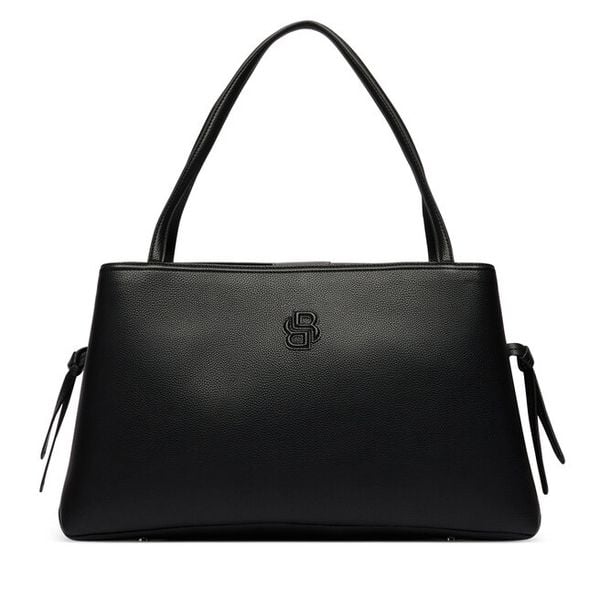 Torebka BOSS. Czarne shopper bag Boss, bez wzorów, bez dodatków. Za 865.99 zł.