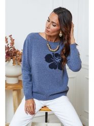 So Cachemire Sweter "Lambi" w kolorze niebieskim rozmiar: S. Niebieskie swetry So Cachemire, s, bez wzorów, z kaszmiru, bez ramiączek. Za 196.70 zł.