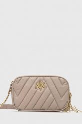 Armani Exchange torebka kolor beżowy. Brązowe listonoszki Armani Exchange, bez wzorów, na ramię, pikowane, bez dodatków. W wyprzedaży za 399.99 zł.