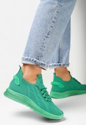 Zielone Buty Sportowe z Elastyczną Cholewką Rinnona. Zielone buty sportowe lifestyle Born2be, bez wzorów, sportowe, bez zapięcia. W wyprzedaży za 55.99 zł.