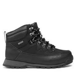 Trapery Big Star Shoes. Czarne traperki BIG STAR SHOES, bez wzorów, retro, bez obcasa, bez zapięcia. Za 299.99 zł.