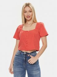 Levi's® Bluzka Pascale A7332-0002 Różowy Regular Fit. Czerwone bluzki s, bez wzorów, z bawełny, bez kołnierzyka, bez ramiączek. Za 179.99 zł.