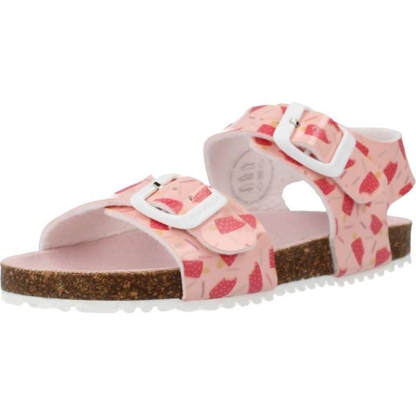 Sandały GARVALIN 232436G Rose. Czerwone sandały GARVALIN, bez wzorów, z syntetyku, bez obcasa, bez zapięcia. Za 104.99 zł.
